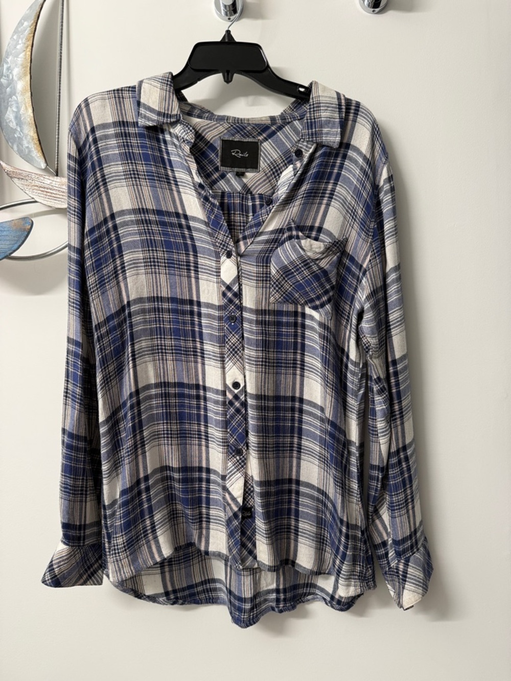 Rails Plaid Longsleeve Buttondown Medium Blue